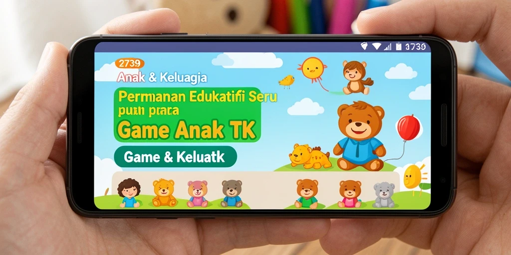 Antarmuka permainan edukatif yang ceria dan ramah anak.