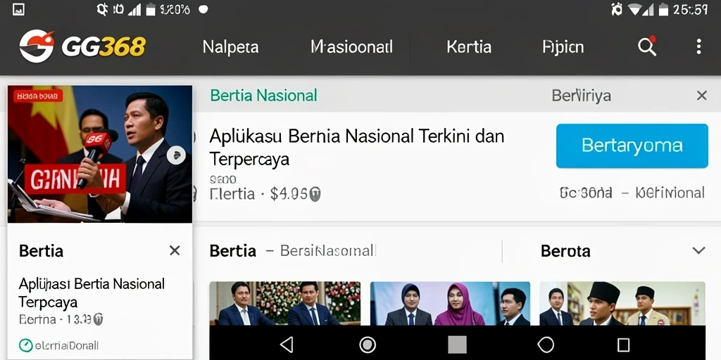 Tampilan antarmuka GG368 dengan informasi berita terkini yang menarik.