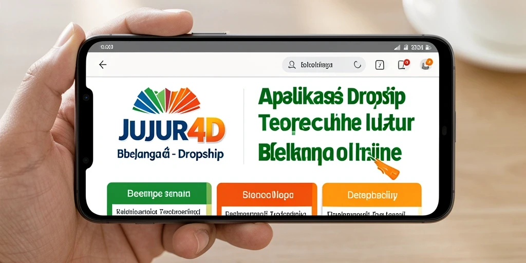 Tampilan antarmuka JUJUR4D yang intuitif untuk aplikasi Dropship.