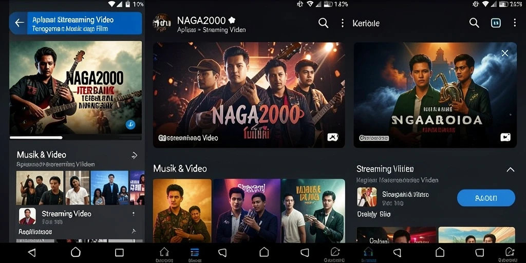 Tampilan antarmuka NAGA2000 yang menarik untuk Streaming Video.